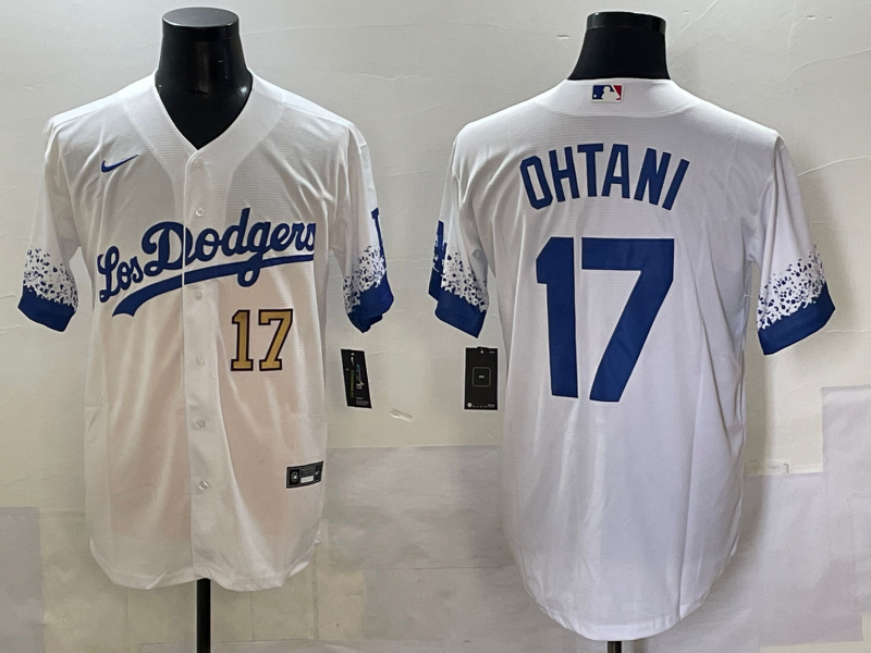 Men Los Angeles Dodgers 17 Ohtani white Nike MLB 2025 Jersey style 2
